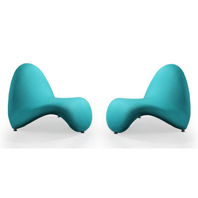 MoMa Wool Blend Upholstered Lounge Chair by Manhattan Comfort
