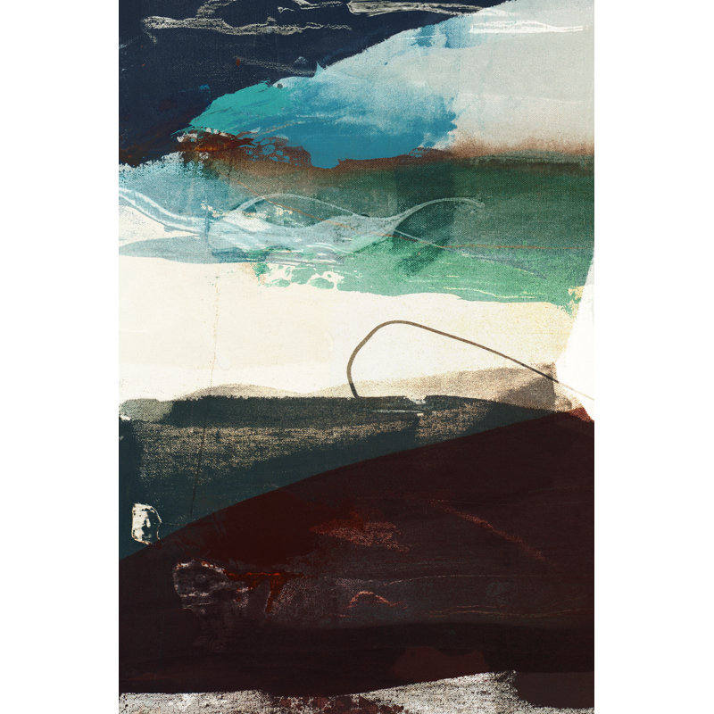 Obscure Abstract V by Sisa Jasper - Painting on Canvas, 91cm H x 61cm W, Black Floater Framed