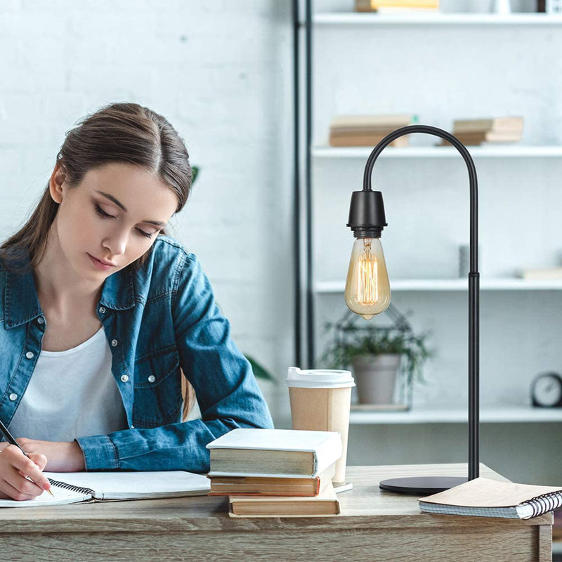 Lampe de chevet avec cage en métal