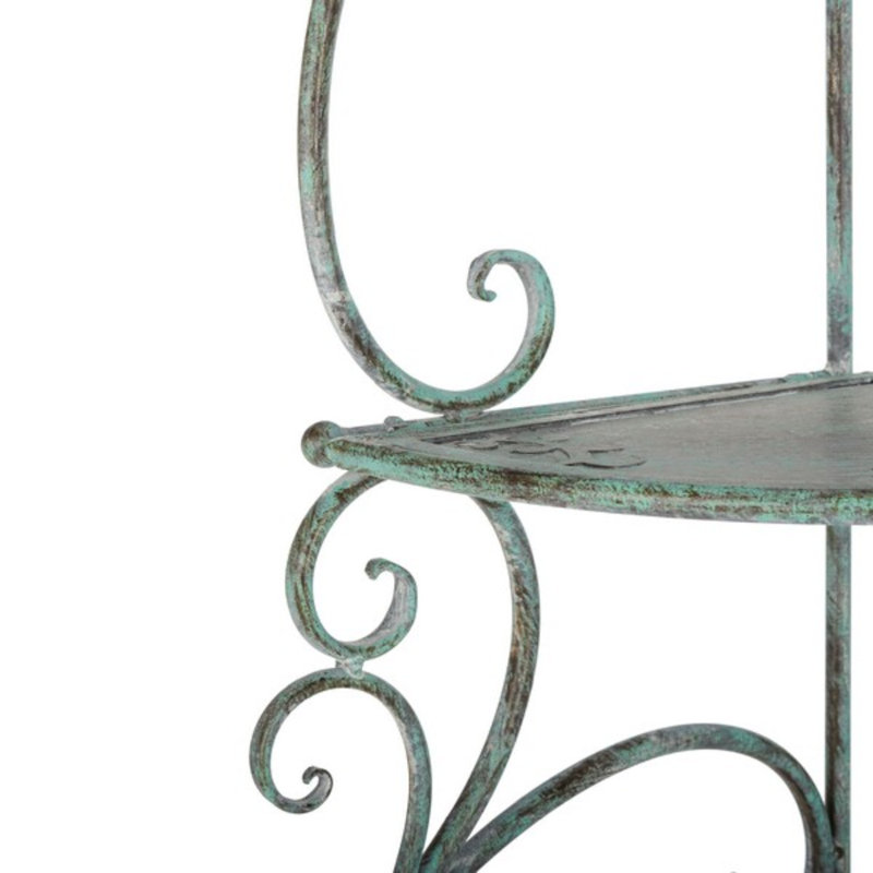 Tablette d'angle élégante Odine, Vert antique