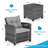 Patiojoy Wicker 2 - Person Patio Conversation Sets with Cushions