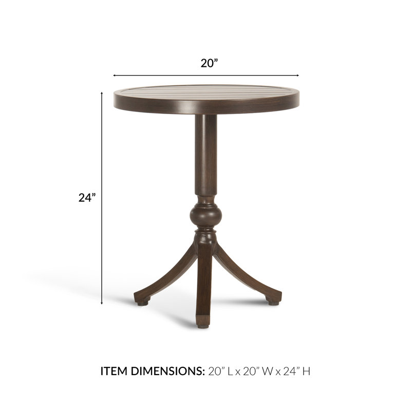 Aluminum 20' Occasional Side Table - Hand Painted Finish, Perdido