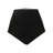 Modern Lightweight Concrete Outdoor Pentagon Side Table, Matte Black, 15.8"X15.8"X15.8", No Assembly Needed Geometric Cut Black Matte, 16X16x16,