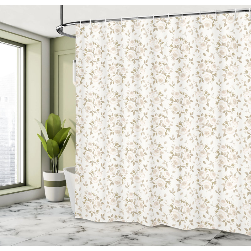 Shower Curtain with Hooks Included, 84"H x 69"W