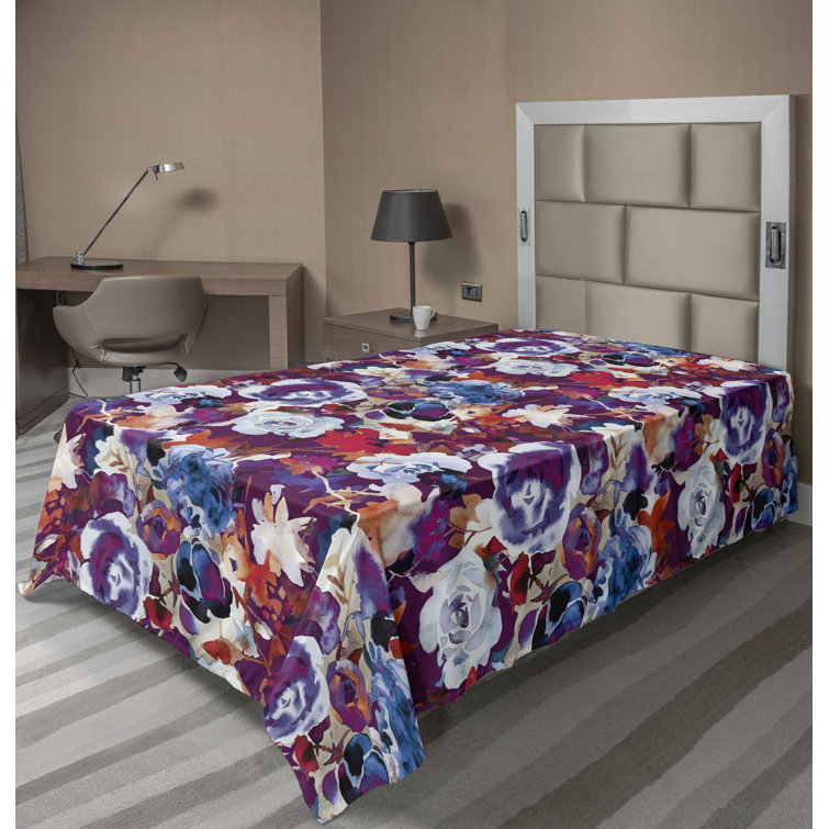 Ambesonne, drap plat floral pivoines, art botanique printanier