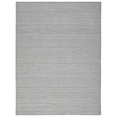 Rava Hand Loomed Striped Area Rug in Silver/Gray
