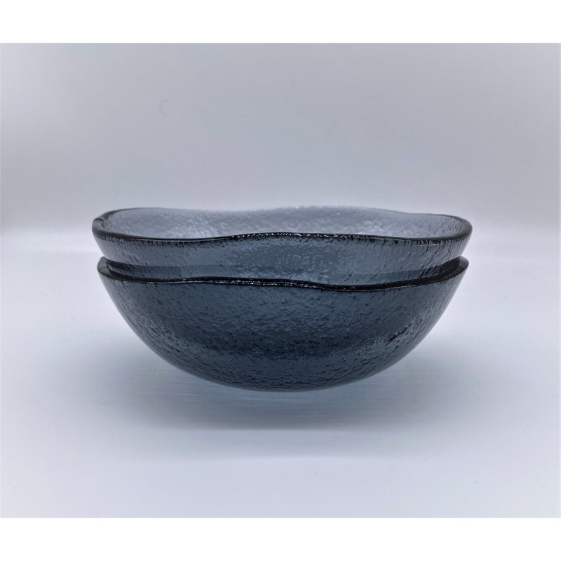 Glass Bowls, Transparent Grey