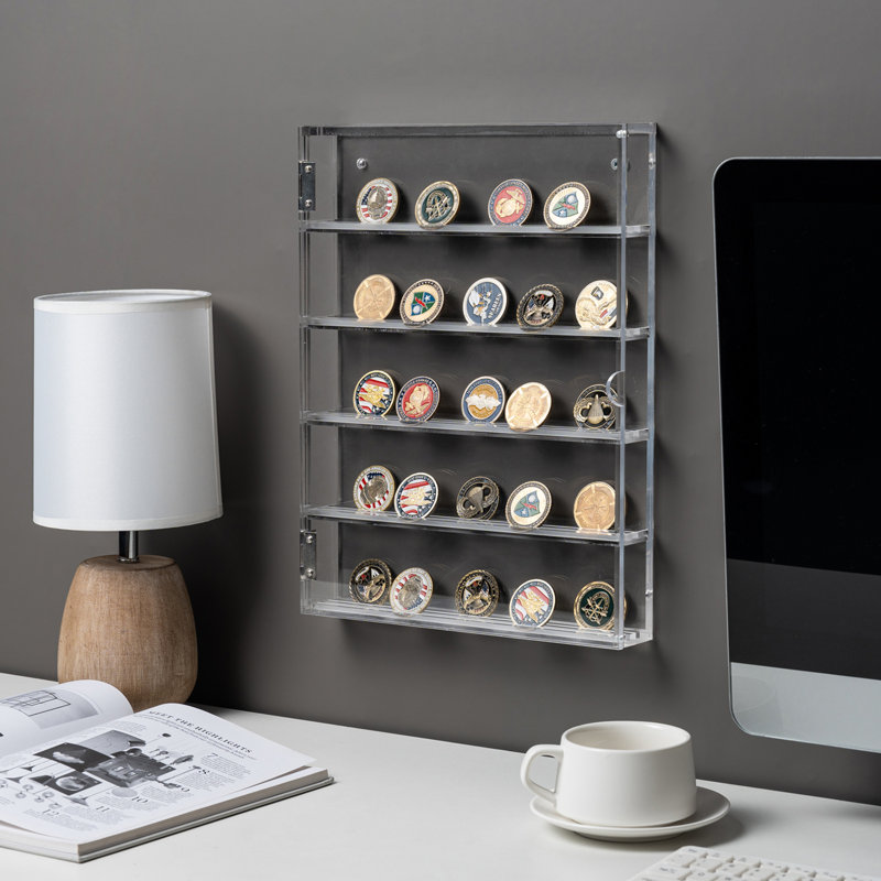 5 Tiers Coin Collector Clear Display Shelf