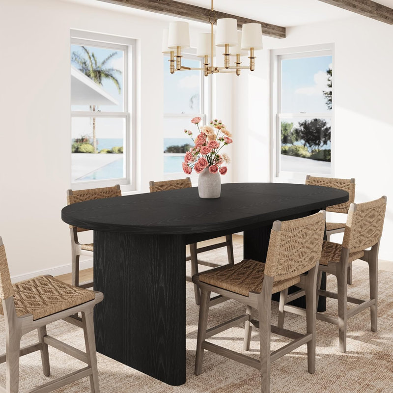 Home Office 70.8 Inch Oval Computer Desk, Long Large Executive Desk Wooden Home Office Desk, Writing Table Computer Table Workstation