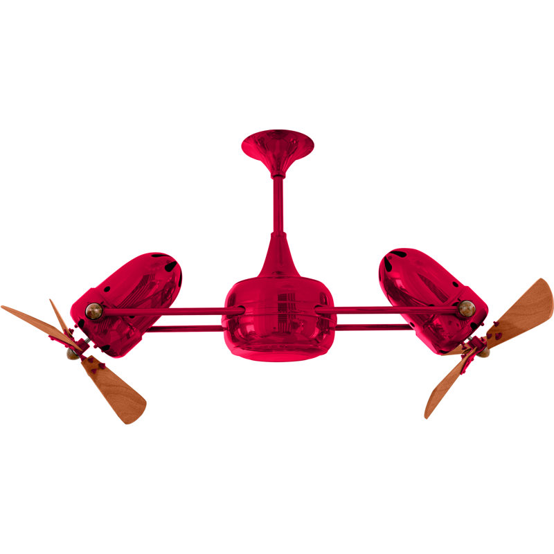 36" Duplo-Dinamico 3 Blade Ceiling Fan, Rubi