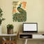 «Elegant Peacock Plum Blossoms Elegant Vibrant Contemporary Bamboo Bird Cherry Flower Nature», art mural-129094834