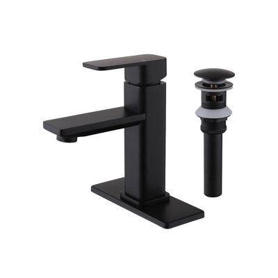 Luxury Bathroom Sink Faucet With Single Control，Made Of Brass, Easy To Install, With A Matte Black Finish