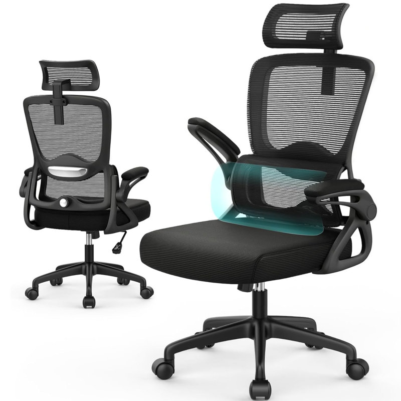 Foam Padding Office Chair, Black
