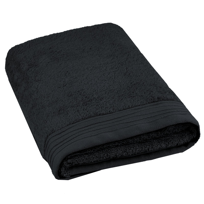 Cecille Midweight Bath Sheet, Black