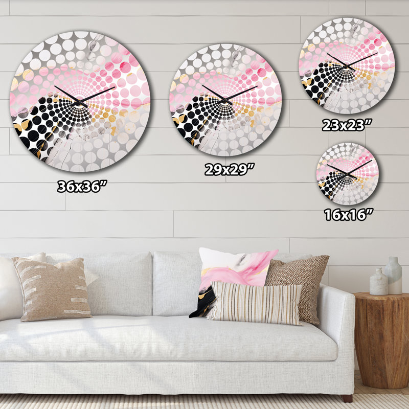 Selin - Horloge murale peinture abstraite, Petit