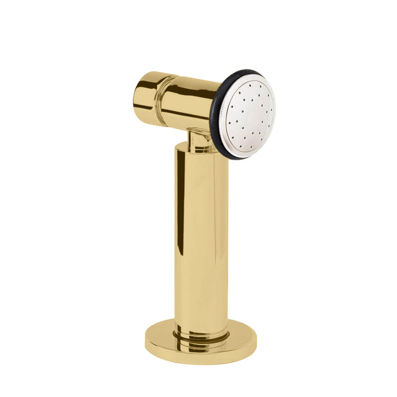 Contemporary Side Spray, Unlaquered Polished Brass