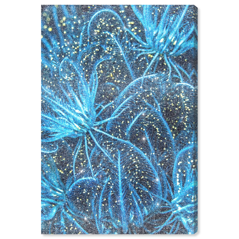 Neon garden Canvas Abstract Print by Oliver Gal, Black Frame, 10 x 15, 45"H x 30"W, Gallery Wrapped