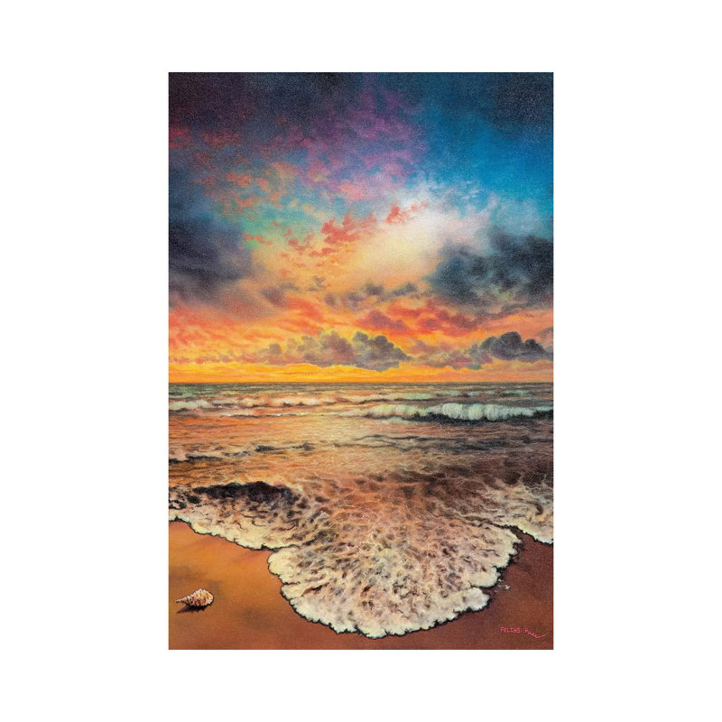 Vague après vague par impression, Toile tendue, H 12 po x l 8 po x P 0,75 po