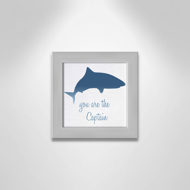 Capitaine, impression sur papier, H 8 po x l 8 po x P 0,6 po, Encadré plat argent