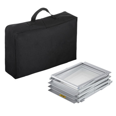 Support à 6 poches en aluminium, porte-revues et porte-catalogue avec sac de transport pour la maison, le bureau, l'hôtel, les foires commerciales et les salons