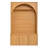 ON-TREND Farmhouse All-in-One Hall Tree with Adjustable Shelves, Retro Arched Entryway Storage Bench with 3 Cabinets, Wooden Coat Rack Organizer with 4 Golden Hooks for Mudroom, Hallway, Natural/Teak-129380882