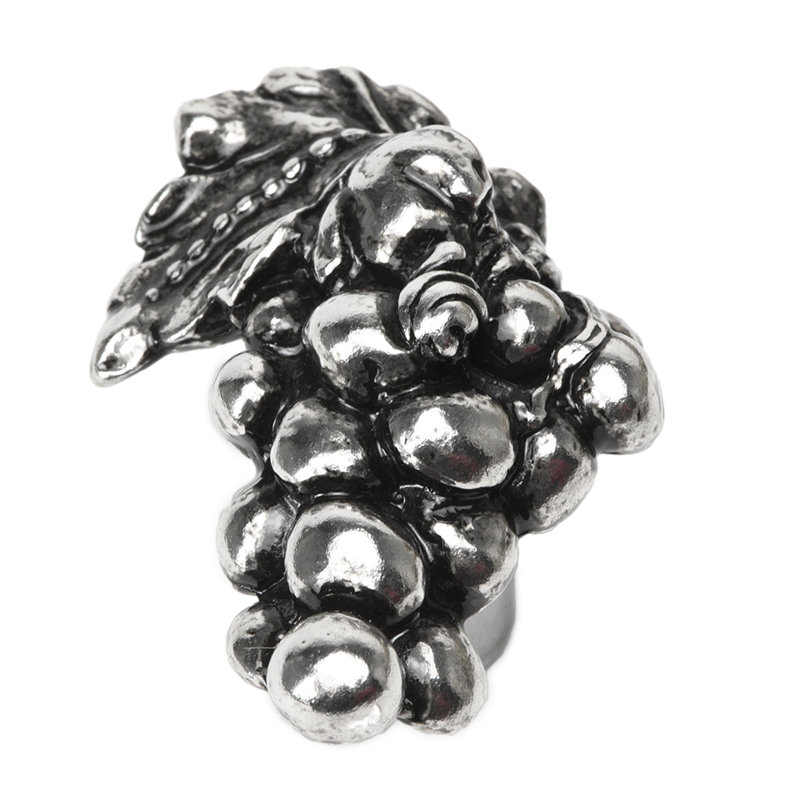 Bacchus grand bouton gauche en platine, Argent argent