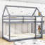 Lit simple superposé simple en bois avec échelle-1564633494