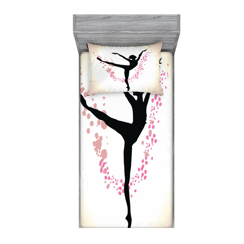 Ballet Microfiber Sheet Set, Twin XL Sheet Set with Fitted Sheet