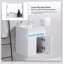 Meuble-lavabo de 16 po avec lavabo, capteur de lumière, espace de rangement