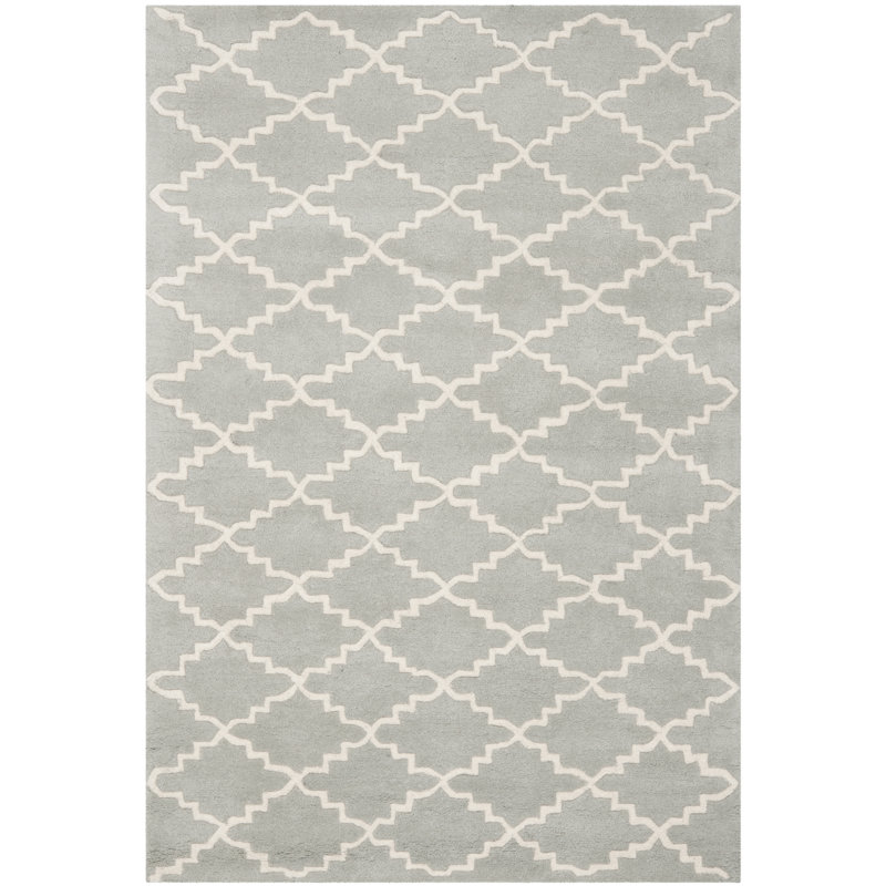 Carolene Hand Tufted Wool Geometric Rug, Rectangle 3' x 5'