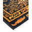 Tapis noir / orange noué à la main de conception unique et unique 6 pi 5 po x 8 pi 10 po Vasila