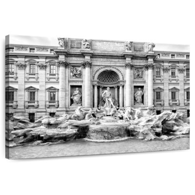 Fontaine Ravi Trevi en noir et blanc