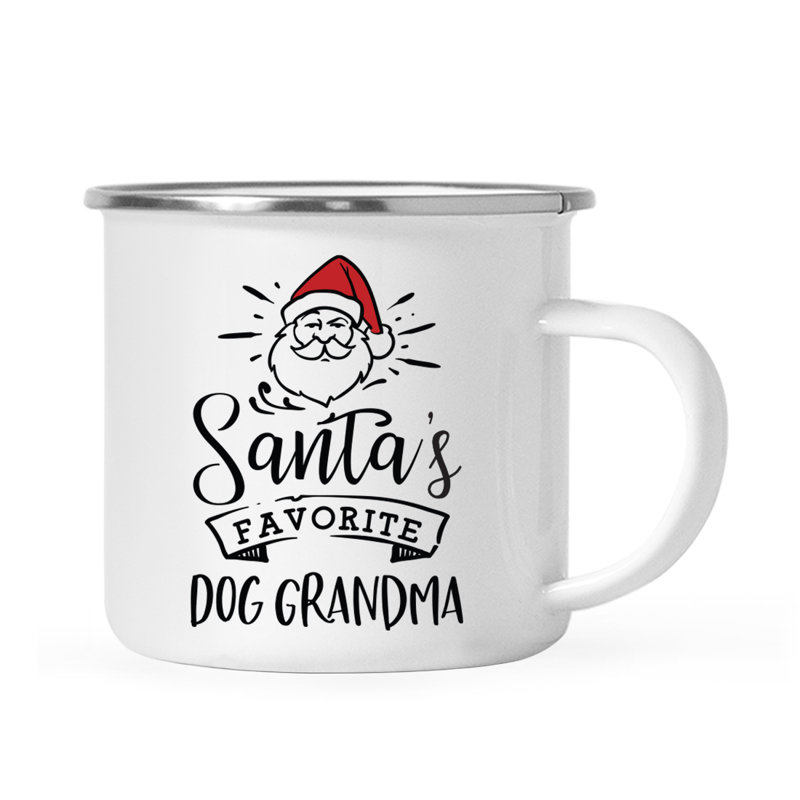 Tasse de camping militaire Yunus Santa's Favorite, Grand-mère chien