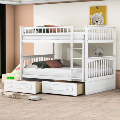 Ezai Full Over Full 2 Drawers Standard Bunk Bed by Harriet Bee by Harriet Bee