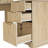Modern Fluted L-shaped Desk With Charging Station, Storage Cabinet, Monitor Stand, File Drawer And Removable Support Shelf-1815017556