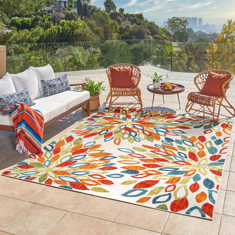 Tapis tissé à plat géométrique Gilbart Zadar, Rectangle 6 pi 6 po x 9 pi 6 po