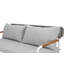 Ensemble de canapé et table basse d'extérieur Dean - Mobilier de patio en aluminium avec accoudoirs en teck