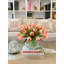 Real Touch Tulip Table Centerpiece In Bubble Glass Vase-336422240