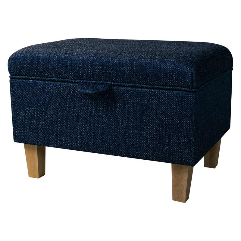 50.8cm Wide Rectangle Solid Colour Footstool Ottoman with Storage