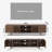 86" Mid-Century Modern TV Stand with Louvered Storage Cabinet, Walnut Media Console