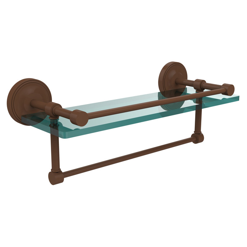 Adria Bracket Shelf with Towel Bar, Antique Bronze