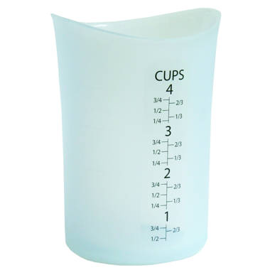 KitchenArt Professional Series 2 Cup Adjust-A-Cup, Champagne Satin,  Adjustable, 1/8 to 2-Cup White