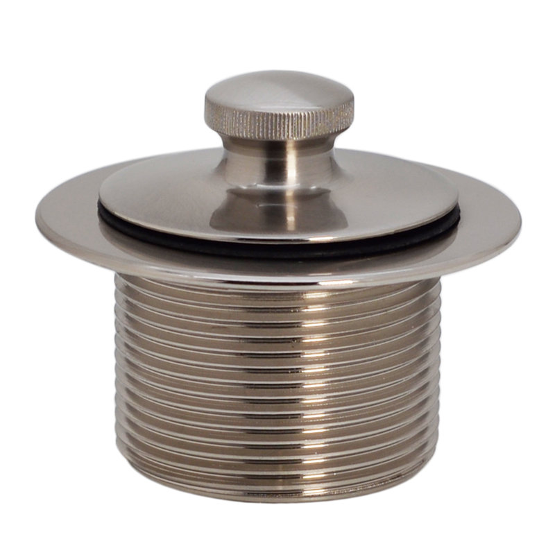 1-1/2" Sch. 40 PVC Pull & Drain Plumber's Pack with Two-Hole Overflow & Elbows, Satin Nickel