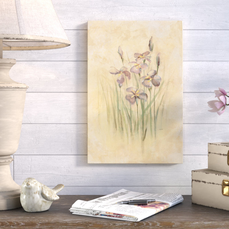Purple Dream Irises Framed Painting Print on Wrapped Canvas, 48" H x 32" W x 2" D, Wrapped Canvas