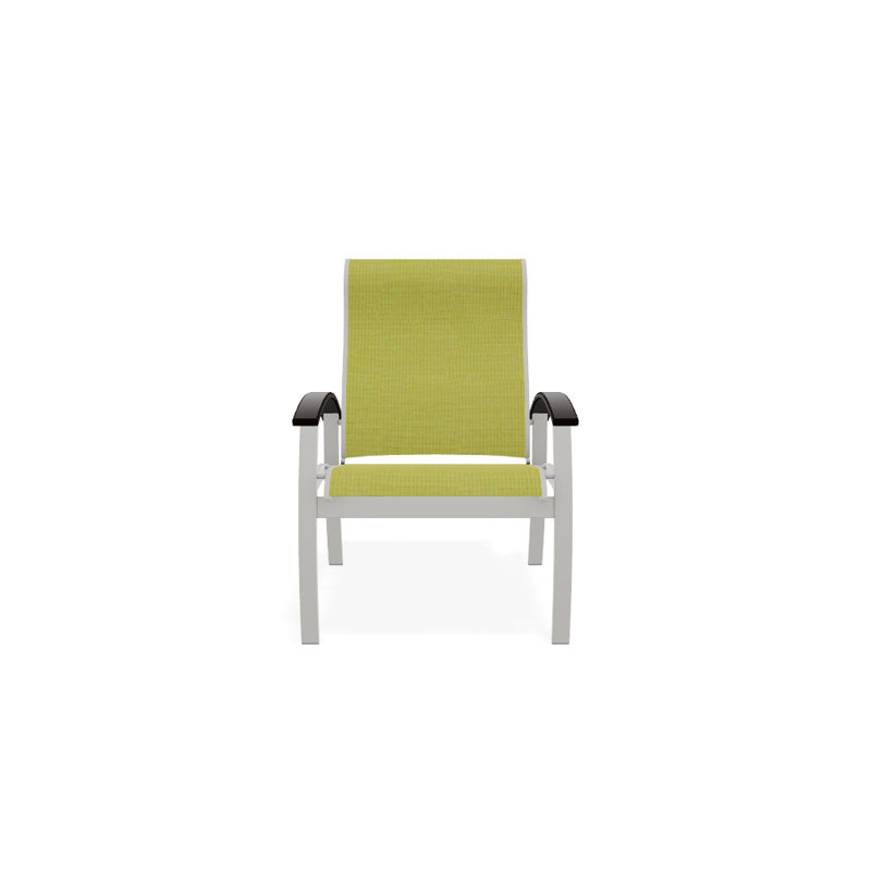 Chaise de patio Askar, Lime 38D Sunbrella®, Noir, Neige texturée