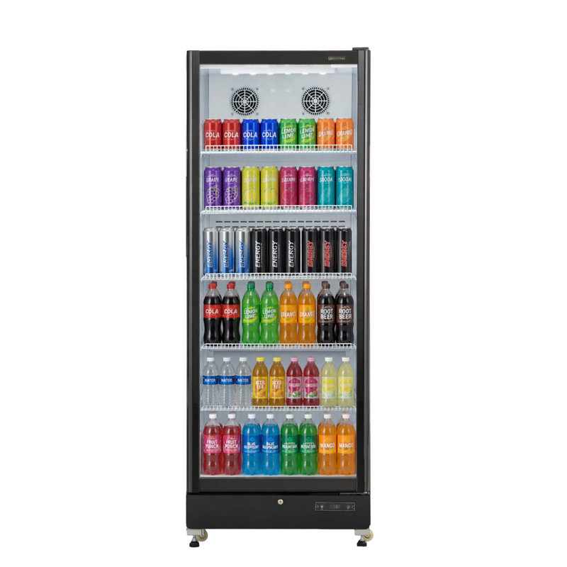 Hamilton Beach 17 pi. Cu. Réfrigérateur commercial avec porte vitrée, réfrigérateur à boissons sans givre avec éclairage DEL, tablettes réglables, contrôle numérique de la température