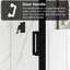56 po X P 74 po H Porte de douche coulissante encadrée en noir Finsh