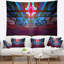 Tapisserie steampunk abstract blue cosmique horizons-28495604