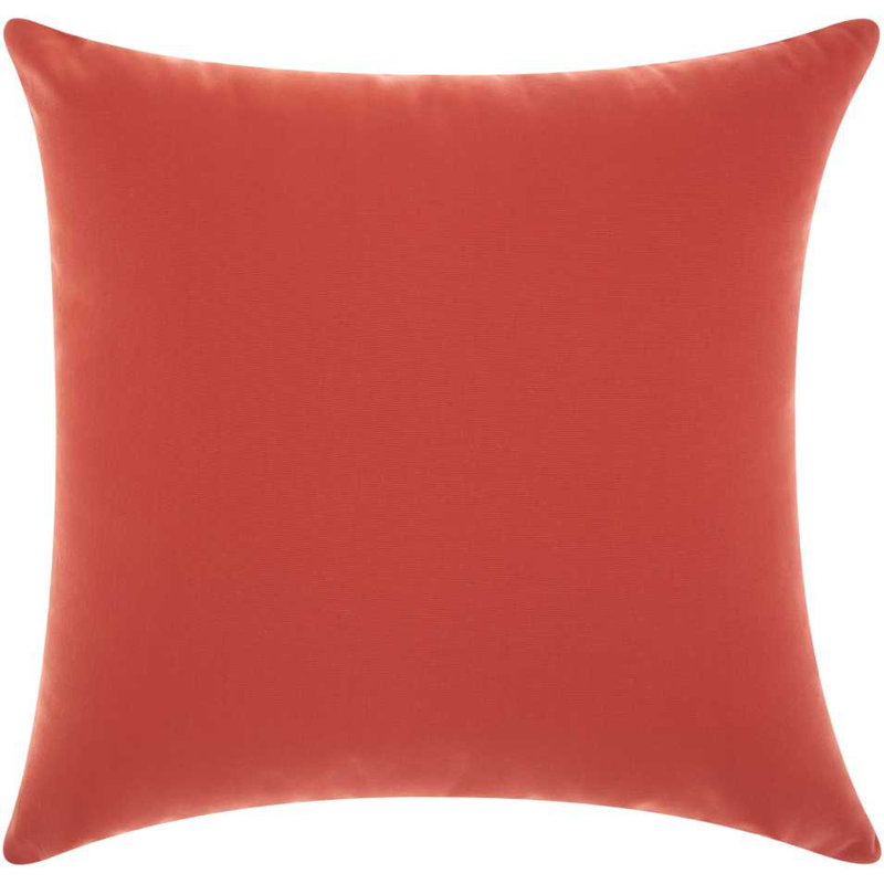  Indoor/Outdoor Square 100% Acrylic Pillow Cover & Insert, Red/Yellow