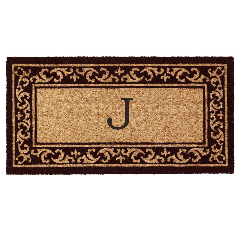 Zawacki Personalizable Non-Slip Doormat, Rectangle 3' x 6', J